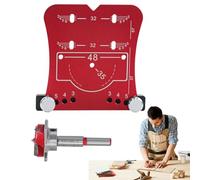 Modello di perforazione del perno dello scaffale in metallo, modello di perforazione del foro della cerniera della porta 'armadio | Strumento di montaggio delle cerniere delle porte 'armadio