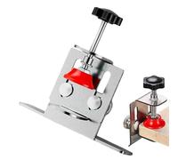 Modello di perforazione per cerniera sotto il pavimento, modello di precisione regolabile, realizzato in metallo, robusto strumento di falegnameria per la fabbricazione di mobili, lavorazione del