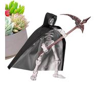 Modello di personaggio del - Scheletro Decor Action Toy, statua di figurina ammantata | Pezzo di appuntamento di battaglia gotico posabile, kit di figurina da guerrieri di ossa mobile per la co