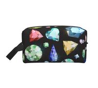 Modello di pietre preziose colorate, Borsa per il trucco Borsa per cosmetici Borsa da viaggio portatile da viaggio Borsa per trucco Organizer