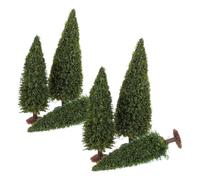 Modello di Pini in Miniatura Verdi 6 Pezzi per Paesaggio | Filo di Ferro e Plastica, Dettagli Delicati e Realistici, Leggeri, per Tracciati Ferroviari e Scenari