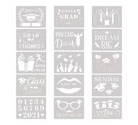 Modello di pittura di laurea Set Hollow PET Stencil Album Manoscritto Relazione Modelli Su Legno Modello Parete