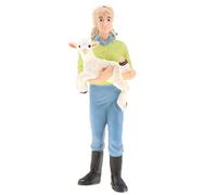 Modello di plastica umana colorata riutilizzabile, simulazione contadina con una figura di vetro di pecora, giocattolo per compleanno, e professionale