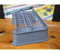 Modello Di Ponte In Acciaio A Doppio Binario Per Ferrovia In Scala 1:87