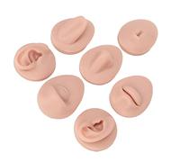 Modello di Pratica per il Piercing del Corpo, Modello di Lingua e Ombelico in Silicone per Orecchie, Occhi, Naso e Ombelico per Novizio Piercer (Carne medio)