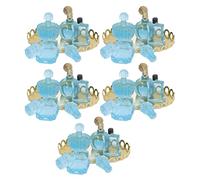 Modello di Profumo in Miniatura, Simulazione Ad Alta Simulazione Bella Portatili 1:12 1: 6 Doll Doll Droom Gold Plastic Plastic per Micro Paesaggio (Blu Reale)