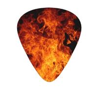 Modello di progettazione fuoco brucia,12 pezzi di plettri per chitarra, 3 plettri di diverso spessore per chitarra acustica, basso, ukulele