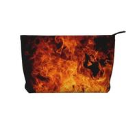 Modello di progettazione fuoco brucia, Borsa per cosmetici in velluto a coste Borsa per il trucco Borsa da viaggio portatile