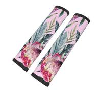 Modello di protea tropicale, Protezioni per cinture di sicurezza auto, confezione da 2 protezioni per cinture, copricinture di sicurezza multifunzionale