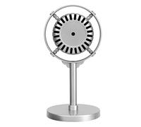 Modello di Puntello per Microfono, Puntello per Microfono retrò Classico Decorazione Artigianale Squisita Plastica in Stile Antico Alta Simulazione per Feste in Maschera (D'argento)