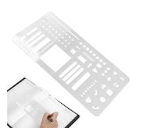 Modello di registrazione 8 pezzi modelli manuali per calendario di pianificazione riutilizzabile griglia a punti modello di registro trasparente fatto a mano flessibile record