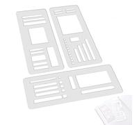 Modello Di Registro Flessibile Fatto A Mano, Stencil Trasparenti Per Planner In Plastica, Modelli Riutilizzabili Versatili, Diari Con Griglia A Punti Da 5 Mm, Strumenti Per La Scrittura Di Diari