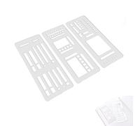 Modello Di Registro Flessibile Fatto A Mano, Stencil Trasparenti Per Planner In Plastica, Modelli Riutilizzabili Versatili, Diari Con Griglia A Punti Da 5 Mm, Strumenti Per La Scrittura Di Diari