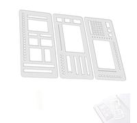 Modello Di Registro Flessibile Fatto A Mano, Stencil Trasparenti Per Planner In Plastica, Modelli Riutilizzabili Versatili, Diari Con Griglia A Punti Da 5 Mm, Strumenti Per La Scrittura Di Diari