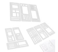 Modello Di Registro Flessibile Fatto A Mano, Stencil Trasparenti Per Planner In Plastica, Modelli Riutilizzabili Versatili, Diari Con Griglia A Punti Da 5 Mm, Strumenti Per La Scrittura Di Diari