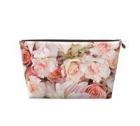 Modello di rose rosa petalo arrossire, Borsa da toilette Borsa per trucco Borsa per cosmetici Borsa da toilette da viaggio portatile