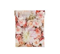 Modello di rose rosa petalo arrossire, Spremere il portafoglio superiore da donna Borsa portaoggetti Piccola portamonete Portamonete