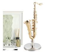 Modello Di Sassofono - Figura Di Decorazione Di Sassofono In Miniatura Con Supporto | MINI-FILLAGES BROOD SAX BROOCH | Modello Di Strumenti Musicali Per Gli amanti della musica | Idea Regalo P