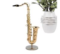 Modello Di Sassofono | Mini Strumento Musicale in - Strumento Musicale in da Collezione con e Supporto per Esposizione Accessorio per Bambini Adulti Casa delle Bambine