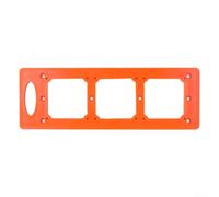 Modello di scanalatura per tavole di legno con 86 fori perforati, progettato per un taglio efficiente simultaneo dei fori, i fori per viti svasati riducono i segni di fissaggio visibili (A)