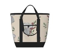 Modello di simpatici orsi koala dei cartoni animati,Borsa porta pranzo grande capacità isolata per donne e uomini, lavoro, picnic, viaggi