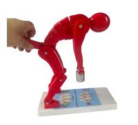 Modello di sollevamento corretto del corpo umano, modello dimostrativo della forza della colonna vertebrale for il sollevamento pesi in flessione del corpo umano(Red)