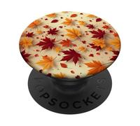 Modello di stampa con foglie autunnali PopSockets PopGrip Adesivo