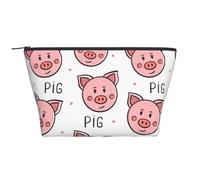 Modello di stampa di maiale animale carino, Borsa da toilette Borsa per trucco Borsa per cosmetici Borsa da toilette da viaggio portatile