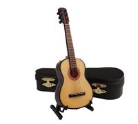 Modello Di Strumento Musicale Domestico Collezione Di Strumenti Musicali In Legno Ornamenti Decorativi Mini Chitarra Classica Con Supporto Decorazione Modello In Miniatura(C,10cm)
