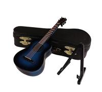 Modello Di Strumento Musicale Domestico Mini Modello Di Chitarra Classica In Legno Chitarra In Miniatura Strumento Musicale Decorazione Camera Da Letto Soggiorno(Blue,10cm)