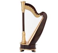 Modello Di Strumento Musicale Domestico Modello Di Arpa In Legno In Miniatura Da 25 Cm Mini Strumento Musicale Modelli Artigianali. Ornamenti Per La Decorazione Della Casa
