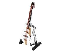 Modello Di Strumento Musicale Domestico Modello Di Chitarra Mini Squisito Strumento Musicale Bianco Ornamento Artigianale Con Scatola Di Immagazzinaggio Per La Decorazione Dell'home Office