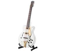 Modello Di Strumento Musicale Domestico Modello Di Strumento Da 7,1 Pollici Modello Musicale Chitarra Elettrica In Miniatura Bianca Da 7 Pollici Con Ornamenti Per Modelli Di Strumenti A Scatola