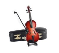 Modello Di Strumento Musicale Domestico Modello Di Violino Per Chitarra In Miniatura Da 13/14 Cm Con Supporto E Custodia. Ornamenti Per Strumenti Musicali(14cm g)