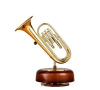 Modello Di Strumento Musicale Domestico Sassofono Tromba Grande Strumento Orchestrale Carillon Rotante Carillon Ornamento Da Tavolo(C)