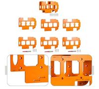 Modello di taglio 3 in 1 per armadietti in legno, pannelli a parete e assemblaggio di mobili, con fresatura accurata e design della base stabile (7 x 6 cm A)