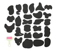 Modello di tatuaggio per capelli intagliato Modello di linea sottile curva Stencil Parrucchiere fai-da-te Styling dei capelli Rivestimento di tintura Modello di tatuaggio Strumenti per parrucchieri