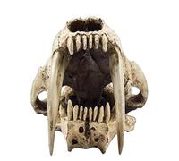 Modello di Teschio di Tigre dai Denti a sciabola Smilodon, Replica a grandezza Naturale in Scala 1:1, per Studio Veterinario, insegnamento, Arte Decorativa, Marrone, 35 cm,Brown-35cm