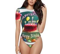 Modello di Tessuto.webp Body Stampato a Maniche Corte da Donna - Abbigliamento casa Traspirante per Primavera ed Estate