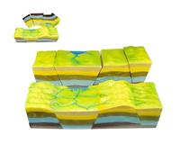 Modello di tettonica a placche geologica 3D, struttura e modello sviluppo del graben Horst, a modelli geomorfologici, delle morfologia della superficie, for dimostrazione geografica