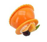 Modello di torta al cioccolato simulato per decorazione di casa e negozio, espositore realistico in miniatura per dessert con magnete per frigorifero, materiale PVC (arancione)