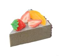 Modello di torta di simulazione PU PVC Pane falso Photo Prop (B) | Materiale PU e PVC, consistenza realistica, design sicuro non commestibile, forma triangolare, uso fotografico