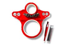 Modello di Tracciatura per Supporto WC - Compatibile con Geberit - Strumento per Impieghi Professionali - In Plastica Rinforzata - Con Portamatite e Ricariche - Installazione WC Sospeso