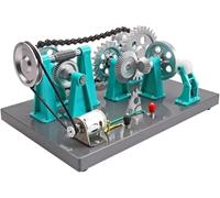 Modello di trasmissione ad ingranaggi meccanici, strumento didattico for dimostratore meccanico elettrico, progetto fai-da-te di ingegneria meccanica, modello didattico for esperimenti