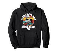 Modello Di Treno Keep Calm And Choo-Choo On Felpa con Cappuccio