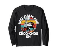 Modello Di Treno Keep Calm And Choo-Choo On Maglia a Manica
