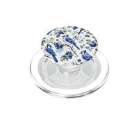 Modello di uccello della frutta dei mirtilli della ghiandaia blu dell'acquerello PopSockets PopGrip per MagSafe