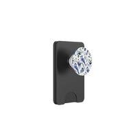 Modello di uccello della frutta dei mirtilli della ghiandaia blu dell'acquerello PopSockets PopWallet per MagSafe
