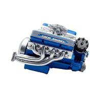 Modello Di Un Motore V8 In Metallo - Argento, Ornamento Di Funzionamento, Giocattolo Educativo-Scientifico, Parti Interne Visibili, Blocco Cilindro Trasparente, Assemblaggio Del Carter | Gioventù