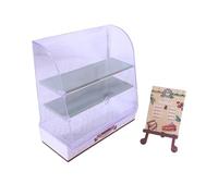 AWHAO Modello di vetrina per panetteria per casa delle Bambole 1:12, Modello di Negozio di Dolci per mobili in Miniatura per Bambini, per Tavolo di Sabbia, Verde